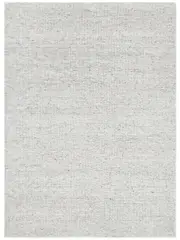 Priva Ivory Hand Woven Textured Wool Rug