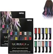 10 Colors Appehinglaus Hair Dye Comb, Appehinglaus Hair Dye Comb, Hair Chalk Comb Temporary, Washable Hair Chalk, Hair Chalk Comb Set, Hair Chalk Combs for Girls Washable (2)