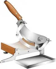 LOVEJO Stainless Steel Manual Meat Slicer - Heavy-Duty Kitchen Tool for Cheese, Jerky, Biltong, and Bread Cutting - Manual Beef and Ham Cutter with Stainless Cutting Board for Home & Deli