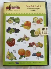 Amazing Designs Embroidery CD Detailed Fruit I 20 Classic Designs JUMBO - NEW