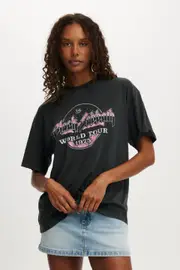 [Cotton On Women] Cotton On Women - The Lcn Music Boxy Graphic Tee - Lcn br black sabbath 1975/ washed black XL LCN BR BLACK SABBATH 1975/ WASHED BLACK