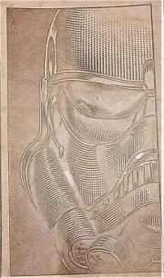 ACRYLIC Leather Embossing Stamp STORM TROOPER HALF FACE for Veg Tanned Leather
