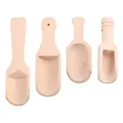 4Pcs Wooden Mini Bath Spoon for Flour Candy Spices Sugar Coffee Beans
