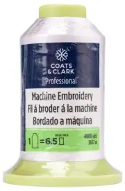 Coats Professional Machine Embroidery Thread 4000yd-White
