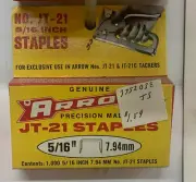 Vintage Arrow Staples for J-21 J-21C Tacker Electric Stapler 5/16" 1000/Box NOS