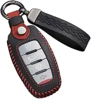 ontto Leather Car Key Case Fit for Great Wall Haval H6 2022 2023 Poer H4 H9 H1 H7 F5 F7 H2S Smart Key Case 4 Buttons Black