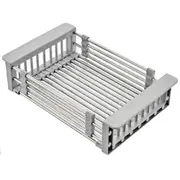 Telescopic Over Sink Dish Drying Rack Kitchen Organizer Drainer Stainless Steel