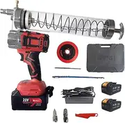 Automatic Grease Gun, with 2 Rechargeable Battery, 2.5 oz/min 12000 PSI 600CC Load, with Quantity of Electricity Display, for Add Lubricating Oil