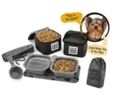Overland Mobile Dog Gear Black Dine Away Bag, for Small dog, Black