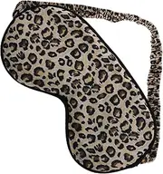 VALICLUD Faux Silk Eye Mask with Strap Leopard Print Travel Blindfold for Optimal Light Blocking Soft Satin Shade for Men Women for Sleeping Napping and Airplane Travel