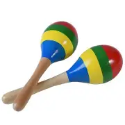 Maracas Hand Percussion Rattles, Wooden Rumba Shaker Musical Instrument for K...