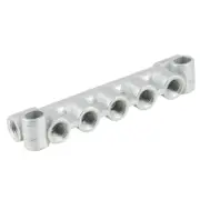 A● Pneumatic Air Hose Fitting 5 Way Push in Quick Coupler Silver Tone