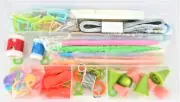 KNITTING NOTIONS - 80 PCS, CABLE NEEDLES, MEASURING TAPE, SNIPS, TAPESTRY......