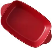 Ceramic Baking Pan with Dual Handles Versatile Kitchenware for Baking Grilling and Serving Scratch Resistant for Home and Professional Use