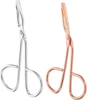 2PCS Stainless Steel Eyebrow Scissor Tweezers Ergonomic Eyelash Eyebrow Tool for Gentle Precision Protective Grip Strong Construction and Eyelash Care