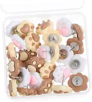 Parliky Animal Paw Push Pins 30pcs Cute Decorative Push Pins for Cork Board Wall Decor Office Supplies