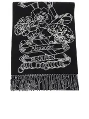 Alexander Mcqueen Reversible Wool Scarf