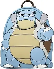 [Loungefly] Pokemon Blastoise Cosplay Womens Double Strap Shoulder Bag Purse, Blue, Medium