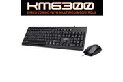 Gigabyte KM6300 USB Wired Keyboard & Mouse Combo Multimedia Controls 1000dpi