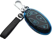 Tautrophen Key Fob Cover Fit for Hyundai 2023 2024 IONIQ 5 6 Kona Elanrtra Santa Fe Sonata 2025 Tucson Hybrid Smart Key