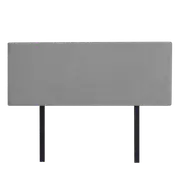 Linen Fabric Queen Bed Deluxe Headboard Bedhead - Night Ash