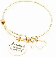 [Jude Jewelers] Stainless Steel Inspirational Encouragement Bracelet, She Believed She Could So She Did