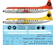 26Decals 1/144 Vickers Viscount - Cambrian Airways / Northeast Airlines decals