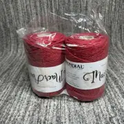 Lot of 2 Twisted Cotton + Polyester Macrame Cord/Rope Made in Italy Lane Mondial