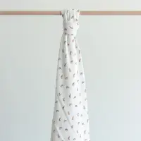 在飛比找momo購物網優惠-【BabyBites 鯊魚咬一口】西班牙製純棉圖騰包巾(游泳