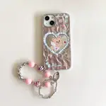 BUTTER BEAR+CHAIN 手機殼,適用於 IPHONE 12/IPHONE 13/IPHONE 11 APPL