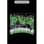 COMPOSITION NOTEBOOK: MARVEL HULK INCREDIBLE VINTAGE COMIC POSES GRAPHIC JOURNAL/NOTEBOOK BLANK LINED RULED 6X9 100 PAGES