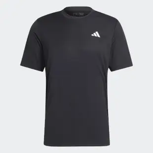 【adidas 愛迪達】上衣 男款 短袖上衣 運動 亞規 TENNIS CLUB 黑 HS3275