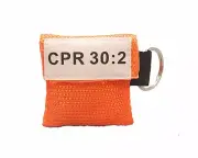 200 Orange CPR Mask Keychain Face Shield imprinted CPR 30:2