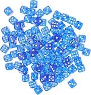 ORFOFE 100Pcs Six Sided Game Dice Multi Sided Dice for Board Games Parties Learning with Design