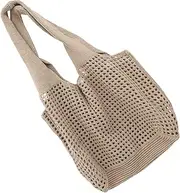 [CONGARTENO] Crochet Tote Bag for Women Beach Handbag Lightweight Mesh Tote for Daily Use Stylish Vacation Accessory for Travel and Outings
