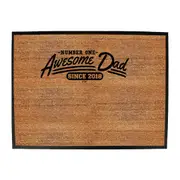 Awesome Dad Since 2018 - Funny Novelty Doormat Man Cave Floor mat