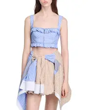 Sandro Striped Crop Top
