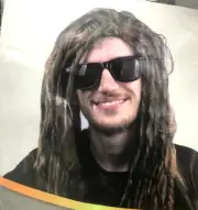 Men's Dreadlocks Wig Brown Rapper Ghetto Rasta Long Hair Wig Dress Up Costume