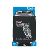 Irritable Owl Syndrome - Funny Novelty Stubby Holder With Base