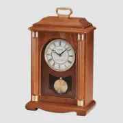 SEIKO Solid Oak Westminster Whittington Mantel Clock with Pendulum QXJ114BL
