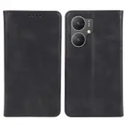 For Xiaomi Poco M6 5G Mobile Phone Case Calf Texture PU Leather Stand Wallet Phone Stand Cover