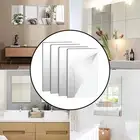 4Pcs Mirror Wall Stickers Removable Wall Sticker Art Easy to Use Wall Decal