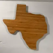 State of Texas Shaped Bamboo Trivet Wood 9" Rubber Feet Thirstystone New w/ Tag