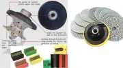 3/4" Full Bullnose Router Bit Hand Polishing Pad 18 stone granite marble buffer