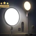 13" Ring Light Remote 6500K Dimmable Phone Holder 200cm Stand