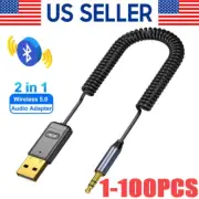 Wireless USB Bluetooth 5.0 Audio Transmitter Receiver Adapter For PC TV Car LOT