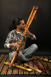 FLUTE DOUBLE BASS MADE IN TWO PIECES REMOVABLE PROFESSIONAL TUNE A2 DEEP SOUND