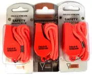 Field and Stream Emergency Safety Marine Whistle Orange Plastic w Lanyard 6 pcs