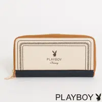 在飛比找momo購物網優惠-【PLAYBOY】拉鍊+翻蓋長夾 Viva系列(米白色)