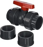Hayward QTA1020CSEG 2-Inch Gray QTA Series True Union PVC Compact Ball Valve with EPDM O-Rings